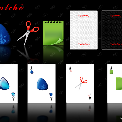 3 Suit Poker(TM) card deck & package. Free advertising for you! Design by Kubotech