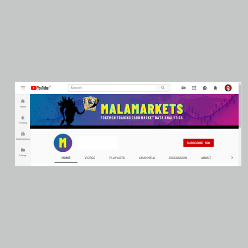 Design a Youtube banner for a channel that focuses on Pokemon trading card market analytics!! Design by CREATIVE NINJA ✅