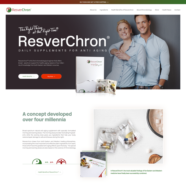 Daily supplement website design