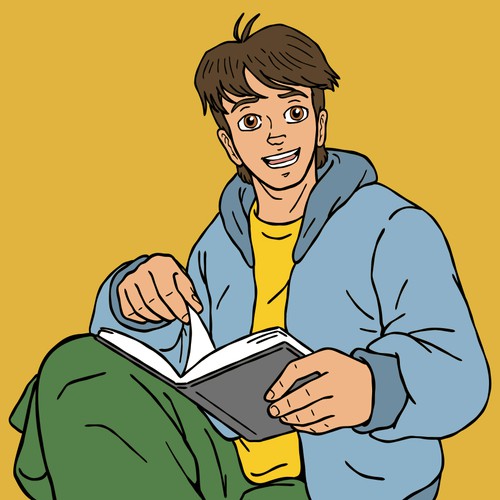 Graphic Novel Character - promoting reading in libraries Design by hudxhoods