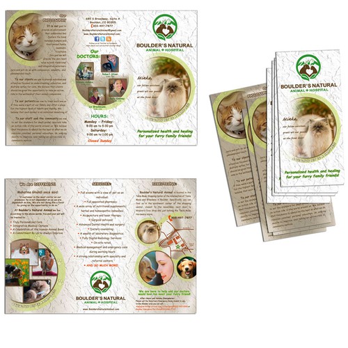 Help us re-brand Boulder's Natural Animal Hospital with a NEW BROCHURE!! デザイン by merack