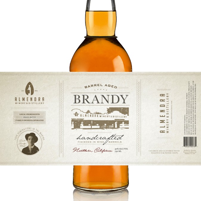 Design Vintage Retro Brandy Label for Up-and-Coming Distillery ...