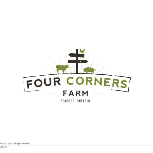 Create a classic logo with a modern edge for a Sustainable Family Farm. Design by SAOStudio