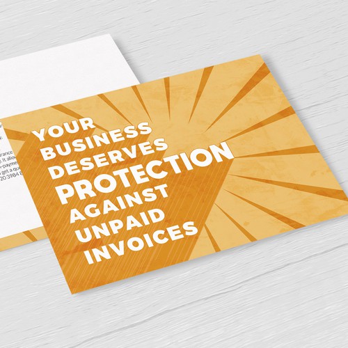 Design a postcard for an insurance startup