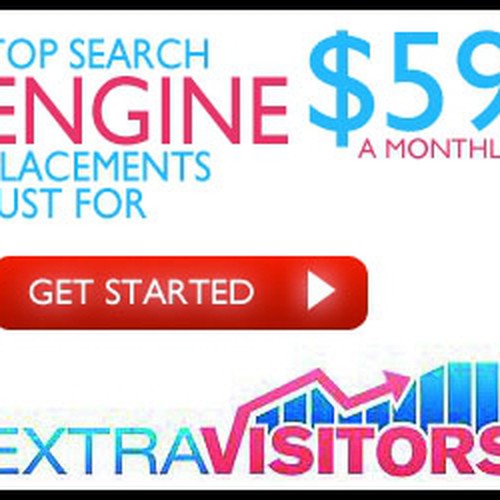 banner ad for ExtraVisitors.com Design by Rehmat Designz