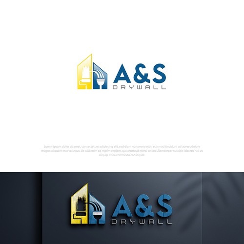 A & S Drywall logo Design by Consort Solutions