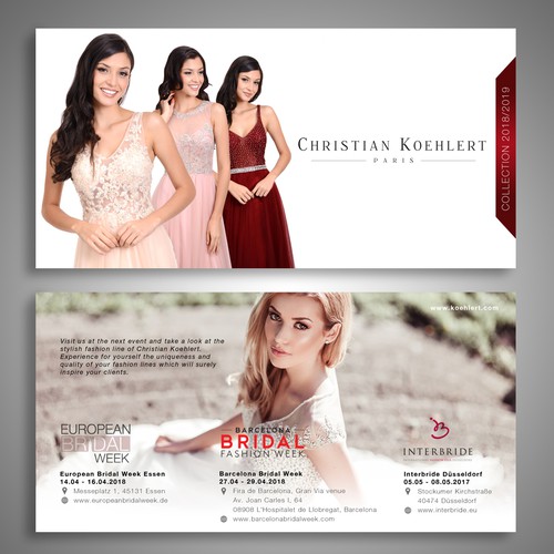 Flyer design for evening dress label needed to invite our customers to Exhibitions Design by Mr.TK