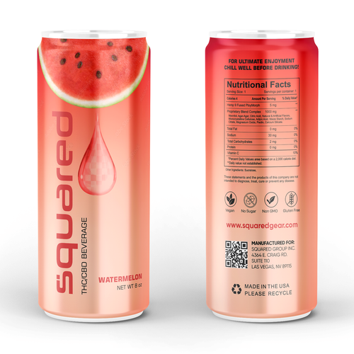 Clean - edgy beverage can for THC / CBD drink Design by SONUPARMAR