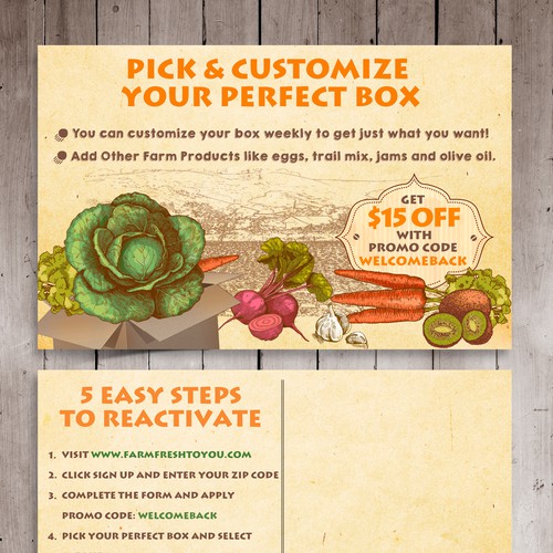 Create a Farm Delivery Postcard Design by Nevermura