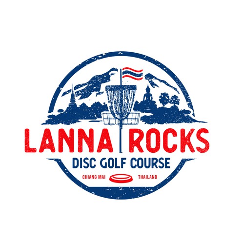 Logo Design for the gorgeous - Lanna Rocks Disc Golf Course - in Chiang Mai Thailand Design by BOLT DESIGN