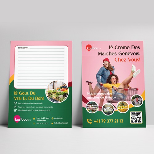 Besoin d'un flyer original pour des marchés de l'alimentation fédérés sur une plateforme Design by Mulyana D-Zign