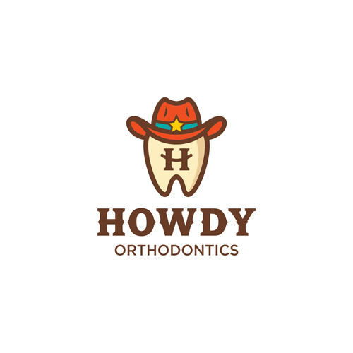 ISO fun, youthful, western themed logo for an orthodontic dental practice in the suburbs Design by DigitArte