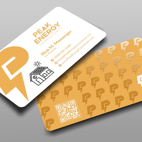 Modern Business Card Design for Electric Energy and Solar Company Design by Brandmaker artist