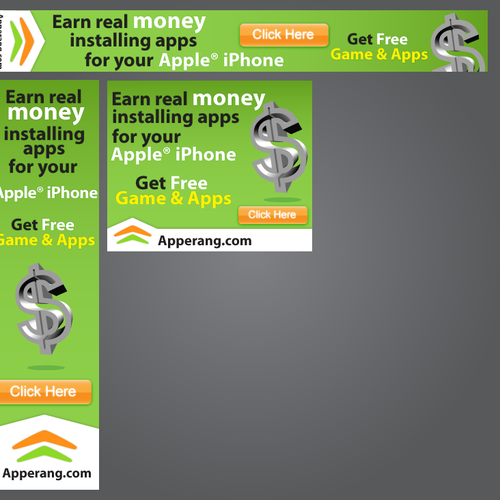 Banner Ads For A New Service That Pays Users To Install Apps Ontwerp door Duha™