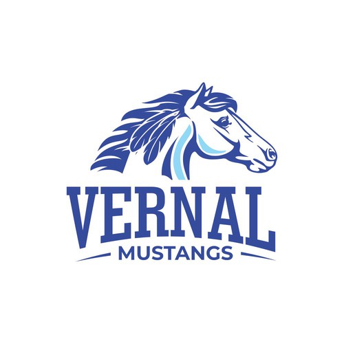 Middle school mustang logo cool enough for your kid to wear Design by diviart