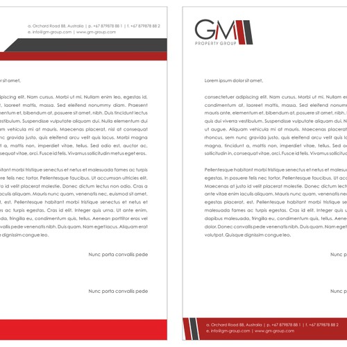 logo for GM Property Group Design by Designdicate™