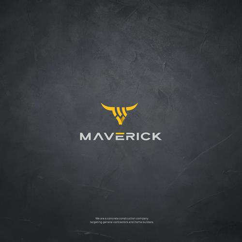 Need a modern abstract bull and M logo for our concrete construction company named Maverick. Design by Ikim