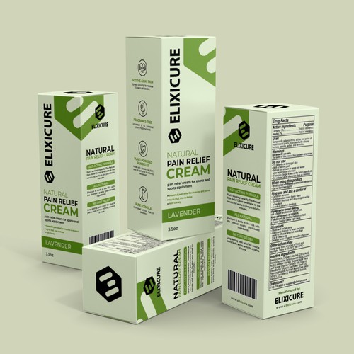 Pain Relief Cream Packaging Design by CUPEDIUM