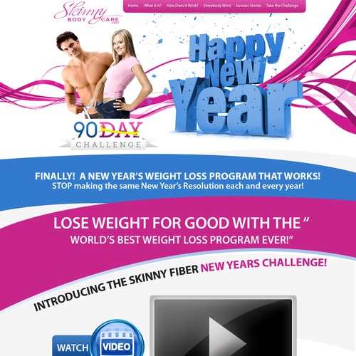 Create the next website design for Skinny Fiber New Year's Challenge Diseño de LV2