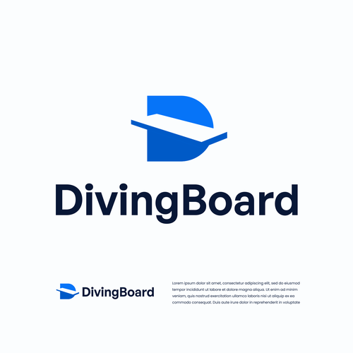 Trading App Logo "Diving Board" Design by Nandatama ✪