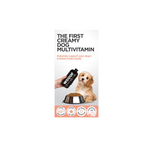 WOOOF Dog Multivitamin banner ads Design by redsonya