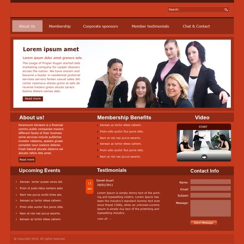 Create the next Web Page Design for AWE (The Association of Women Entrepreneurs & Executives) Diseño de Harshika Graphics