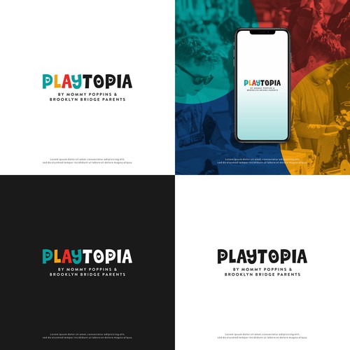 Playtopia logo development Design by Dante Studio