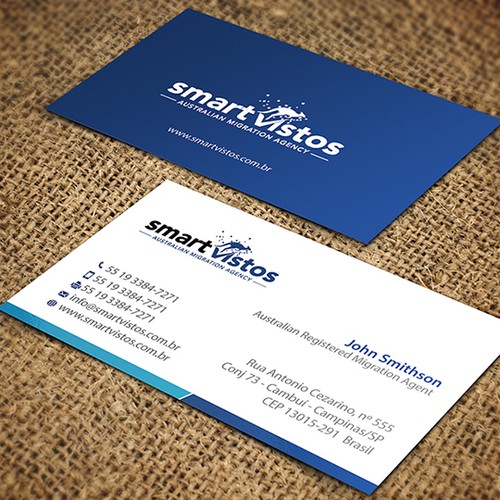 We need a great and creative business card for an Australian Migration Agency. Design by conceptu