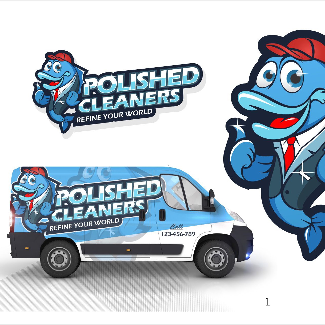 Power washing logo with the title 'Design a simple yet bold carpet cleaning logo that is eye catching on side of a van.'