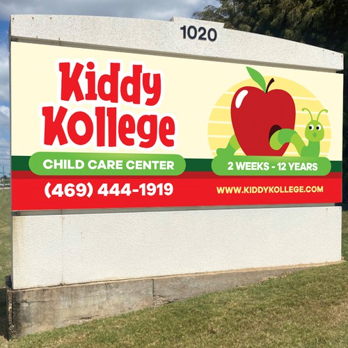 Playful, professional signage for child care center Design by Dzhafir