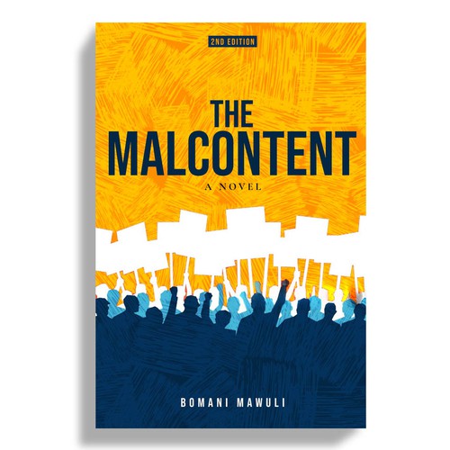 "Protestors with picket signs at a march or rally." winning Book cover