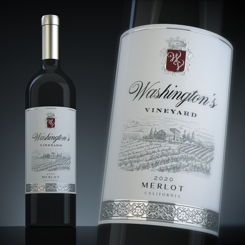 Wine Label - Washington's Vineyards Design by :DiegoGuirao