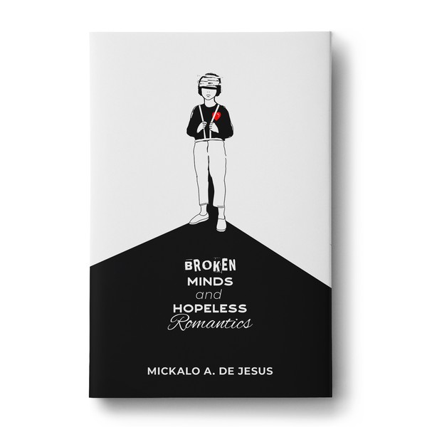 Dark and simplistic poetry book cover for young adults