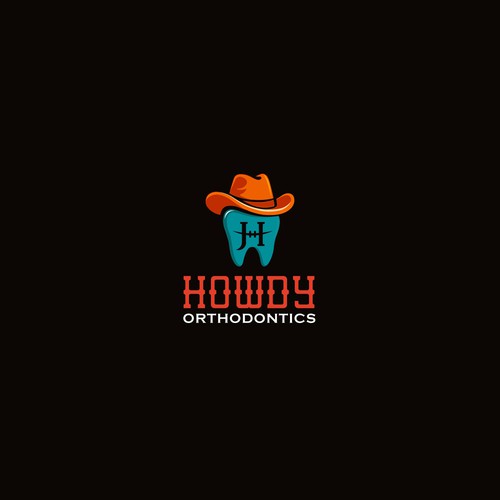 ISO fun, youthful, western themed logo for an orthodontic dental practice in the suburbs Design by Ovita ✏️
