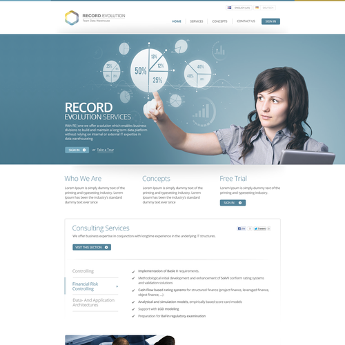 Web page design contest entry by Spillo (Luigi Burrelli)