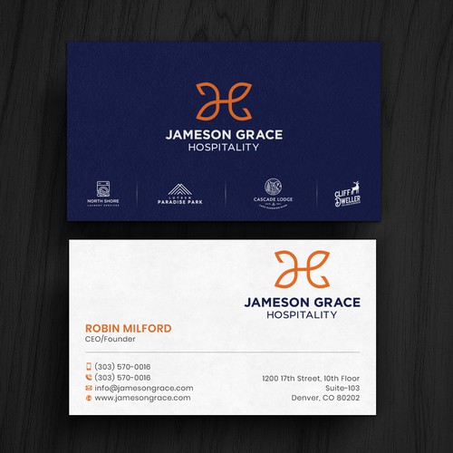 Create a modern and clean business card for a parent company with 4 subsidiaries Design by kaylee CK