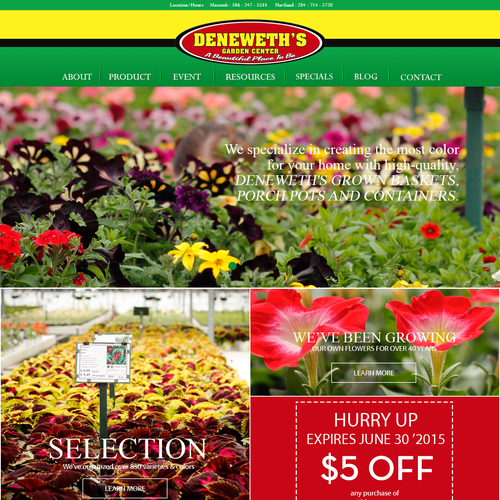 Create a landing page for a growing Independent Garden Center Design by ataslayar dsgn