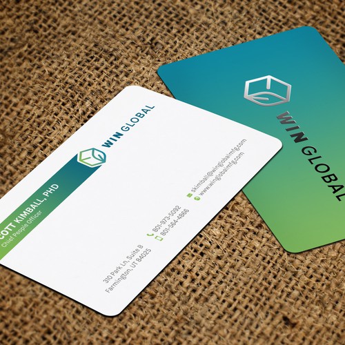 WIN Global Business Card Design Design réalisé par chandrayaan.creative