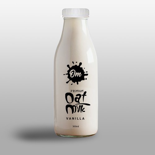 New oat Milk label Design by Nirmana92