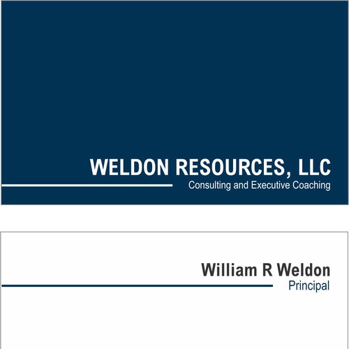 Create the next business card for WELDON  RESOURCES, LLC Diseño de Kipster Design