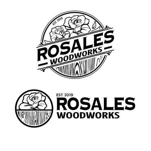 Rose - Outline - Wordmark Logo Design by mixi_po