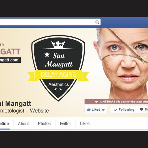 Create an attractive minimalist facebook cover page for a cosmetologist Diseño de CREATIVE NINJA ✅