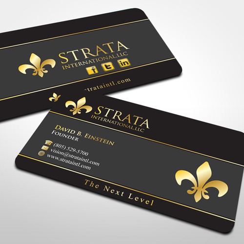 1st Project - Strata International, LLC - New Business Card Design por Umair Baloch