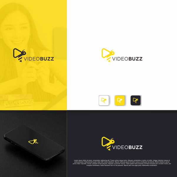 Design by ♥Beverly titled "Bee and Video Logo concept For Videobuzz"