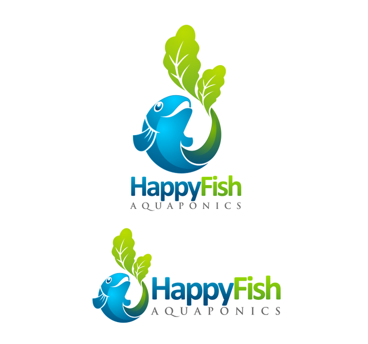 happy fish aquaponics logo logo design contest