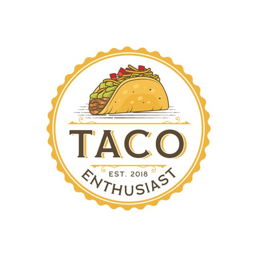 TACO ENTHUSIAST LOGO Design by K Petrova