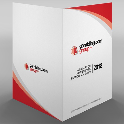 Annual Report Cover for Gambling.com Group Diseño de Xnine