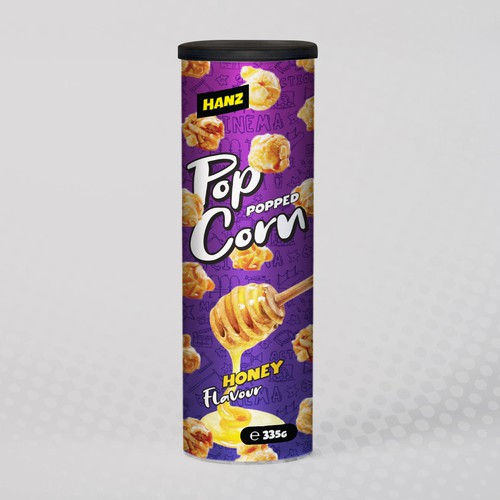 Premium Quality Popped Pop Corn Packaging Design réalisé par Dimario Moretti