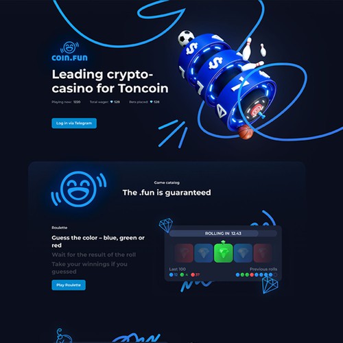 Coin.fun – Crypto Casino/Gambling Logo Design by Dadisigner