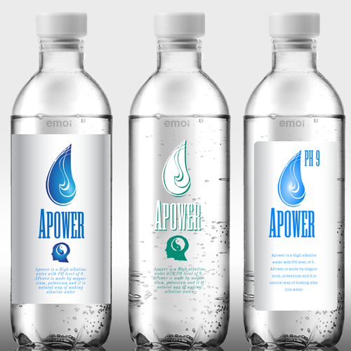 High Alkaline water | Product label contest